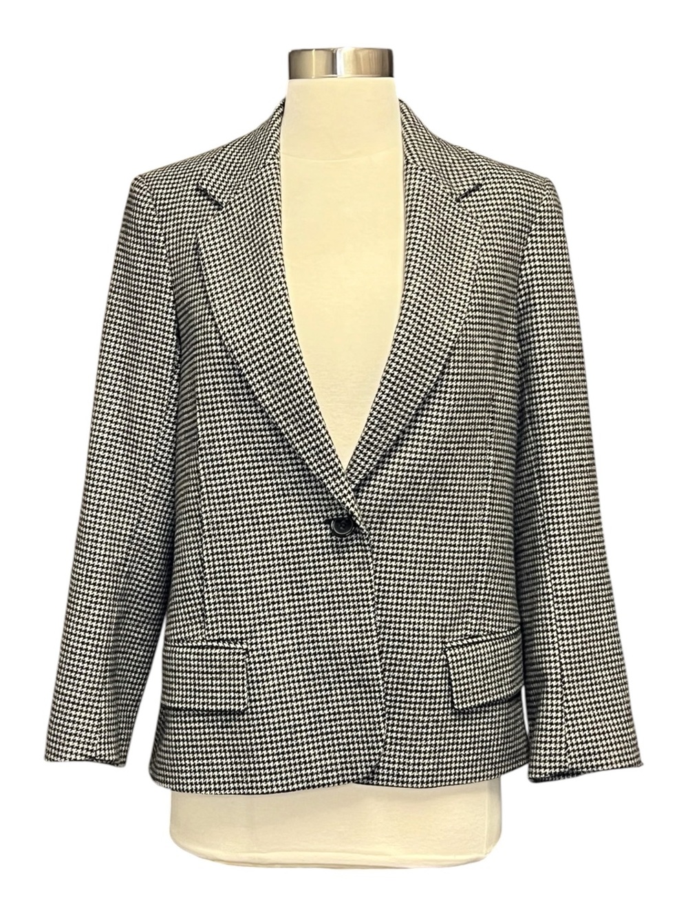 Nili Lotan Houndstooth Wool Blazer